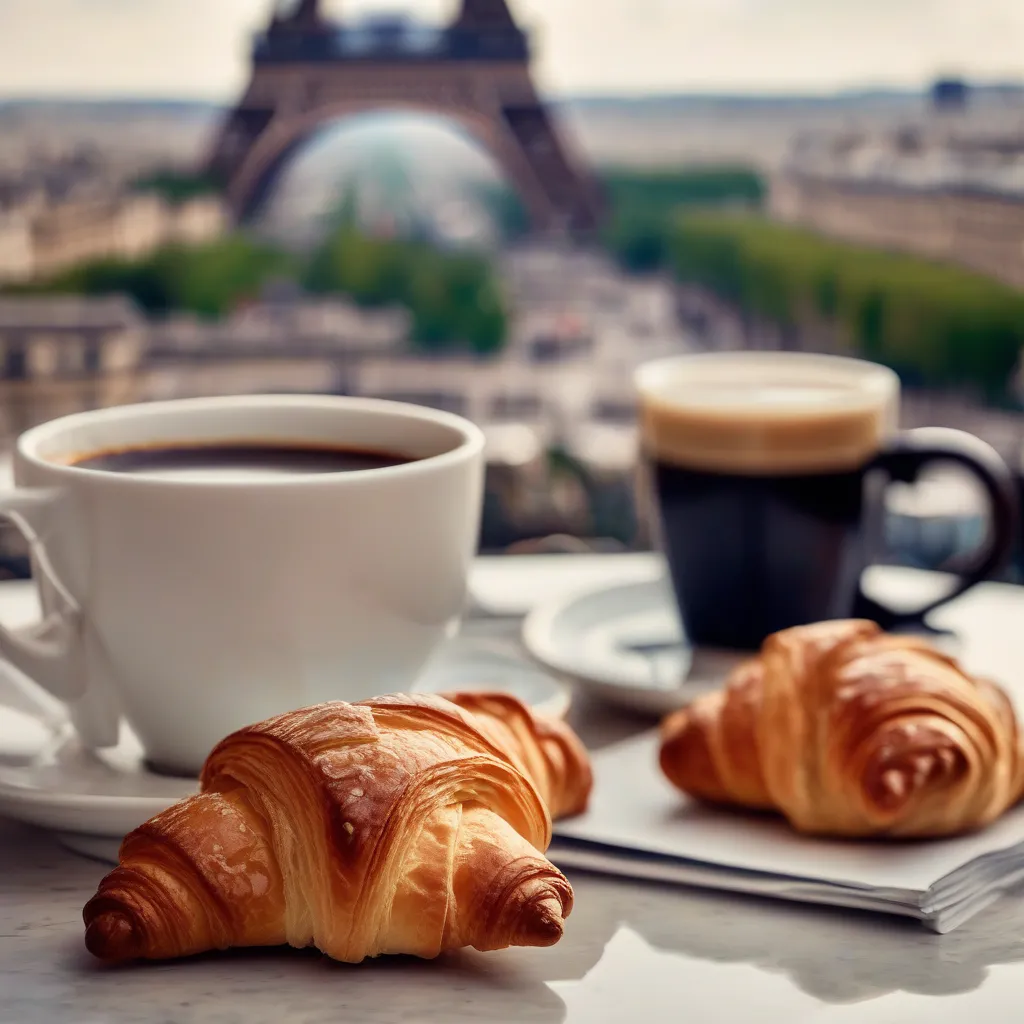 Croissant and coffee