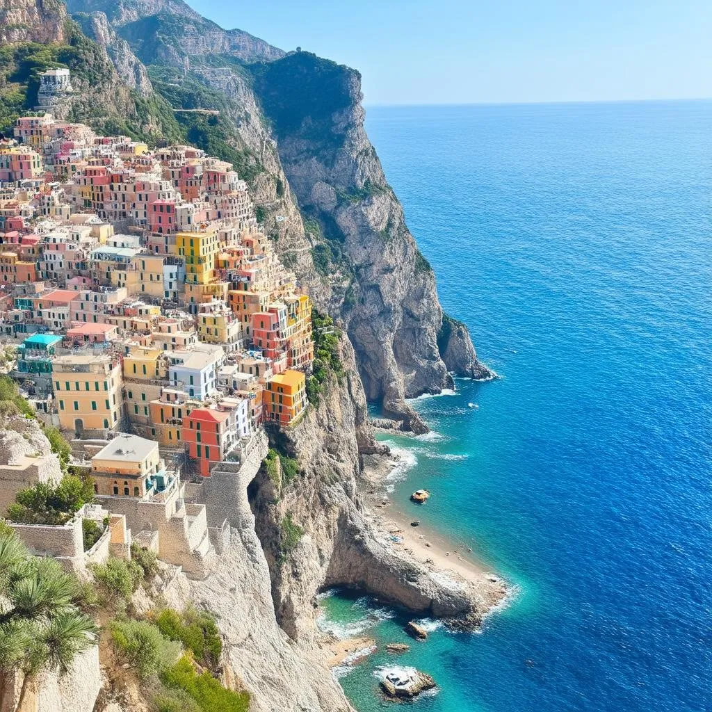 Scenic view of the Amalfi Coast