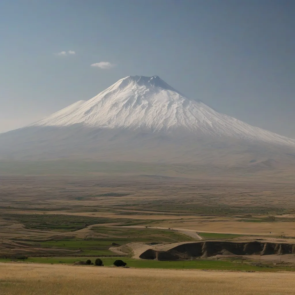 Scenic view of Armenian mountains