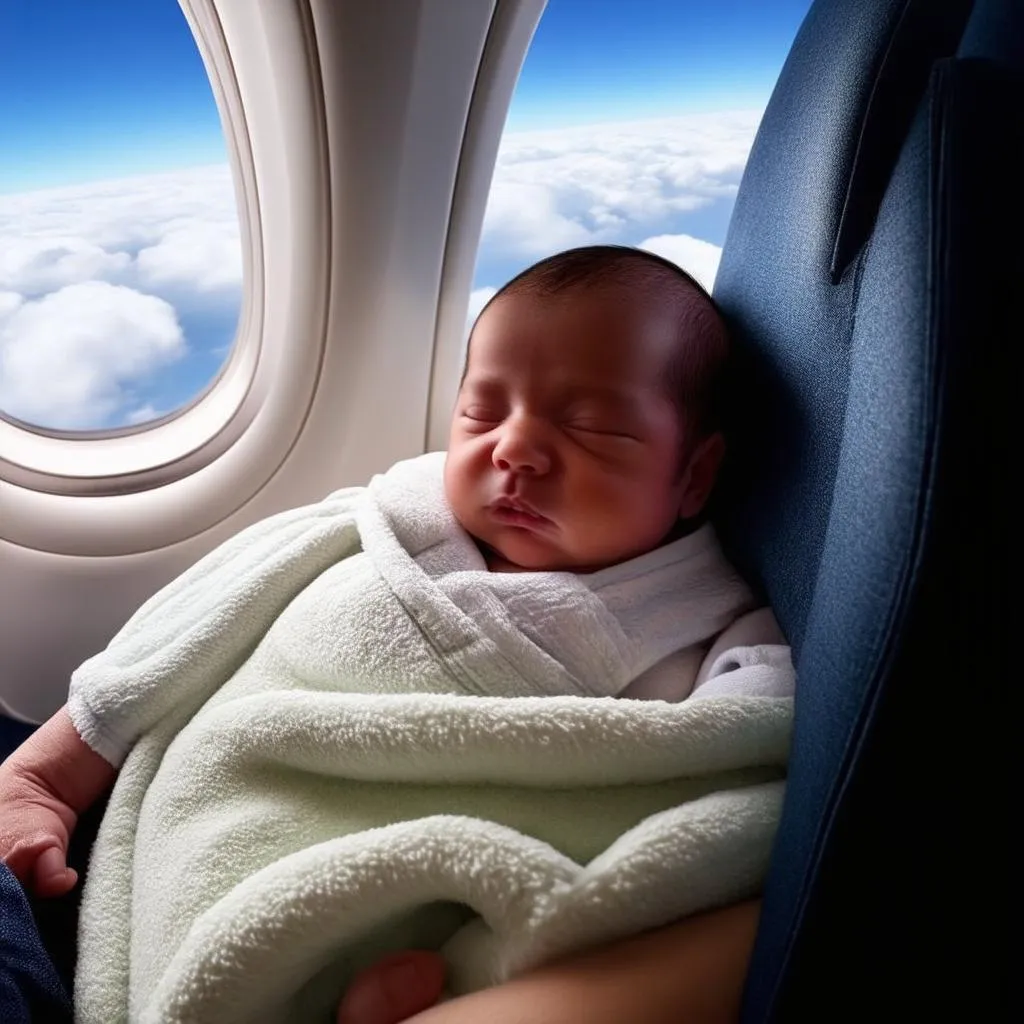 Sleeping Baby on Flight