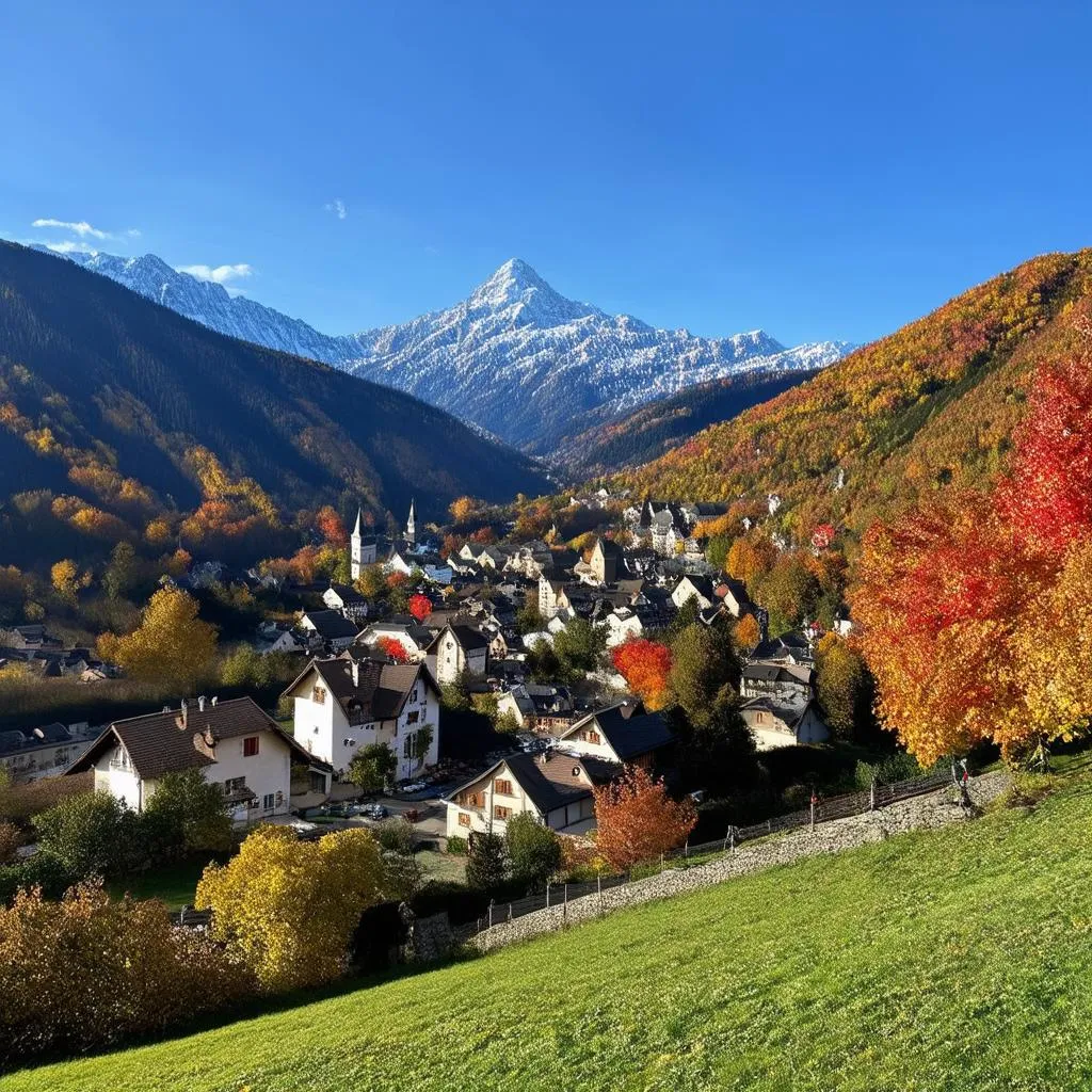 Bavarian Alps in Fall