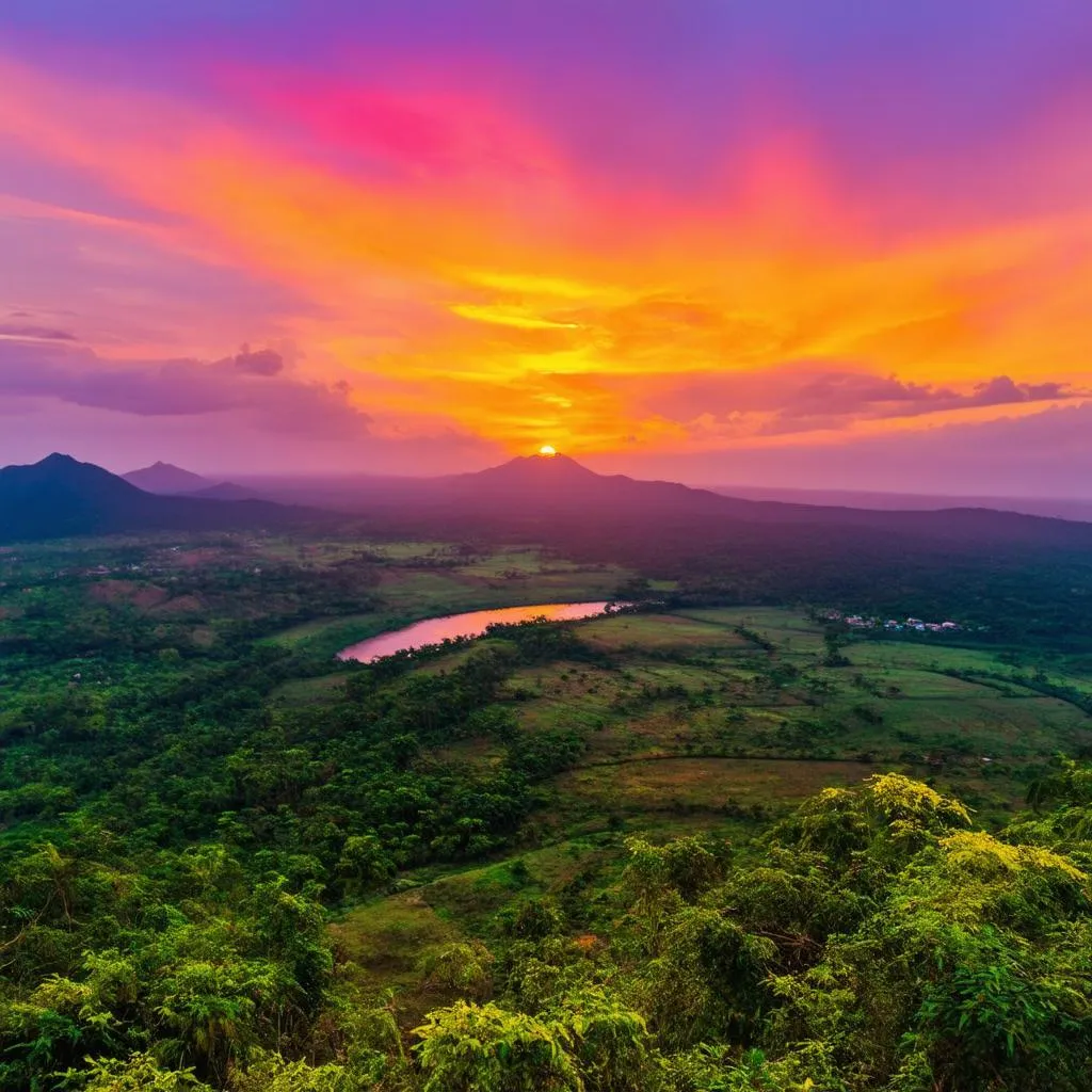 Sunset over a Brazilian Landscape