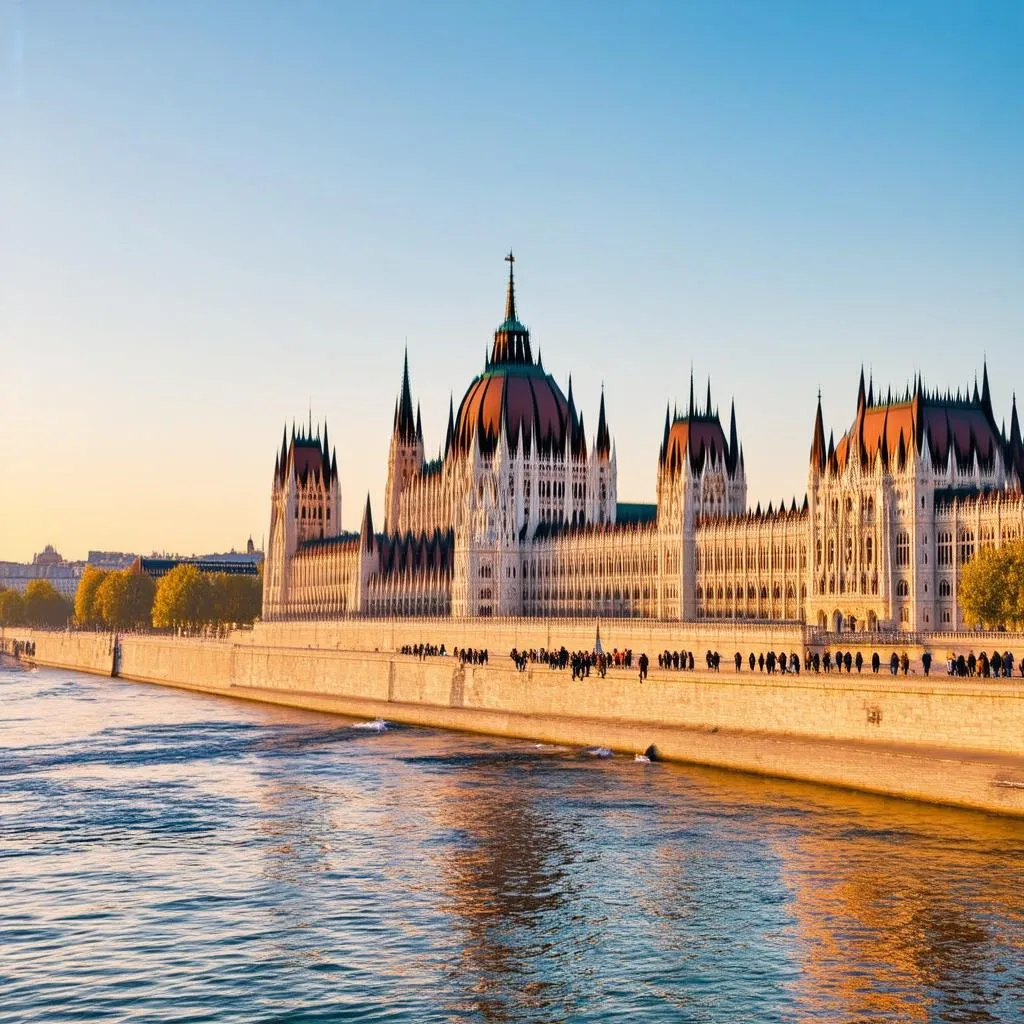 Budapest Parliament at Sunset