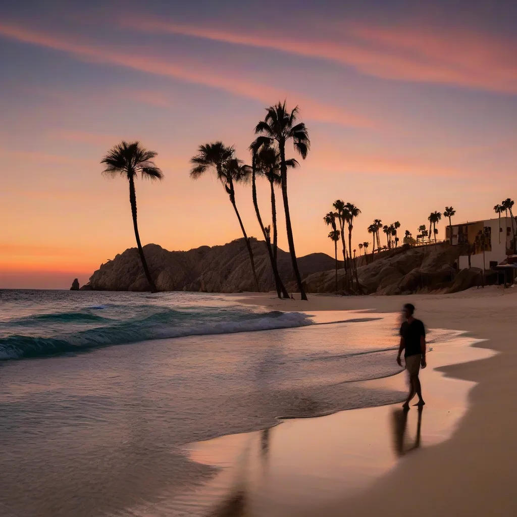 Sunset on Cabo San Lucas Beach