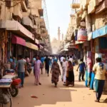 Bustling streets of Cairo