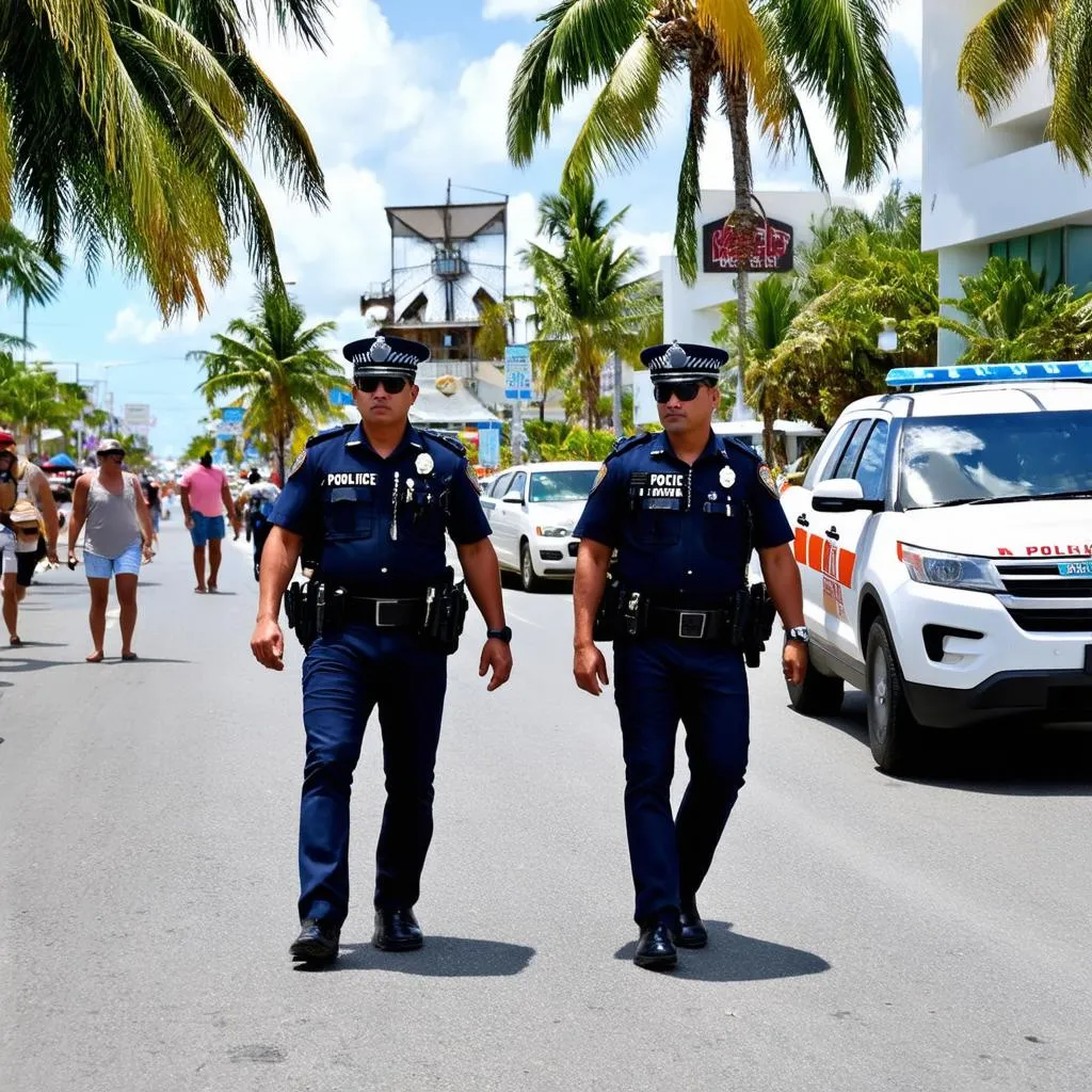 Cancun Police Patrol