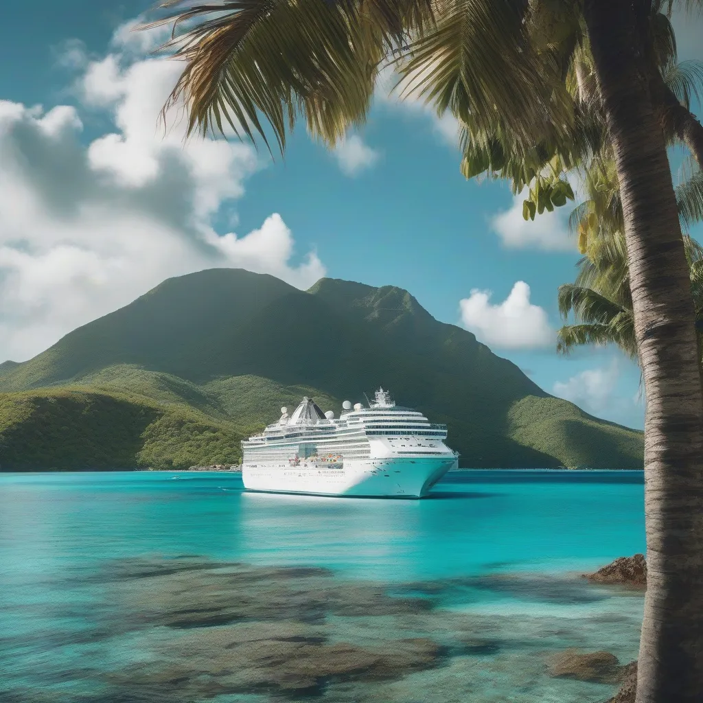 Luxury Cruise Ship in the Caribbean