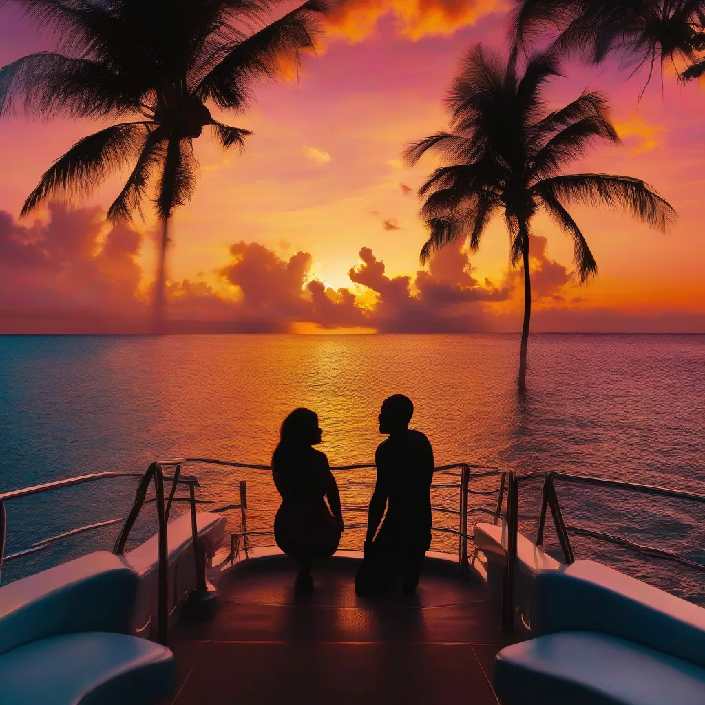 Romantic Caribbean Sunset