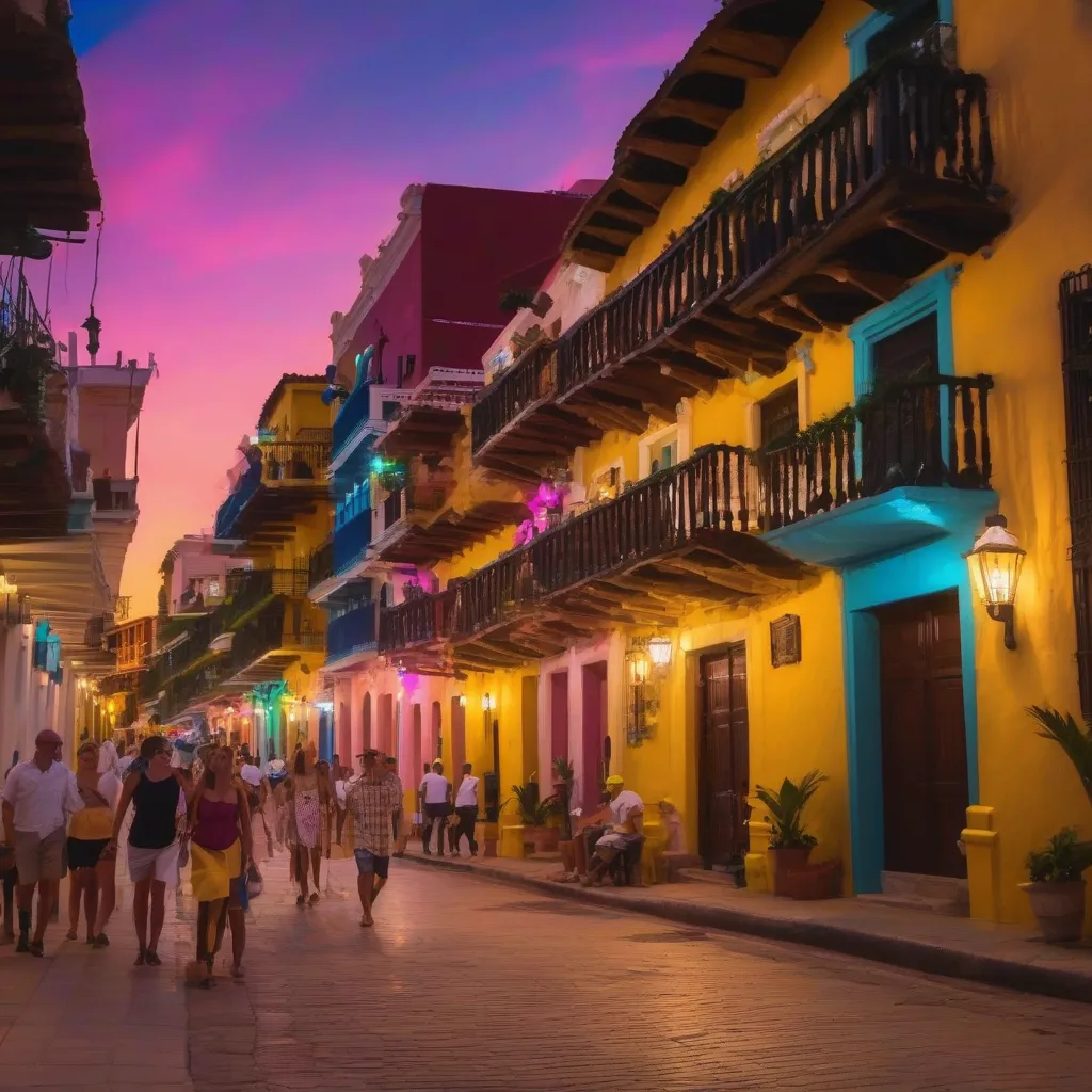 Cartagena streets at night