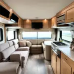 Luxurious Interior of a Class A RV