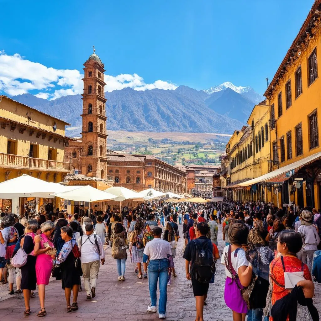 Vibrant Plaza de Armas in Cusco