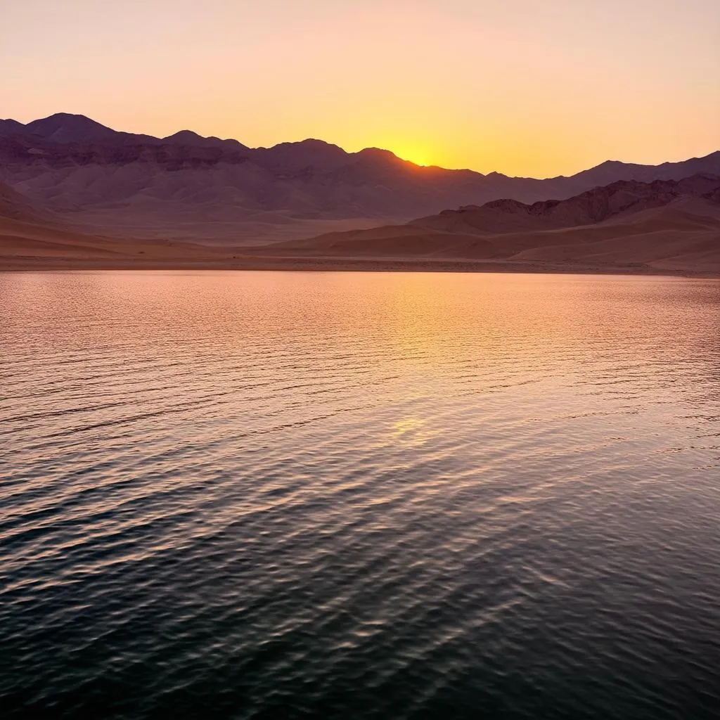 Sunset over the Dead Sea