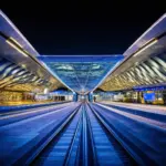 Dubai Metro at Night