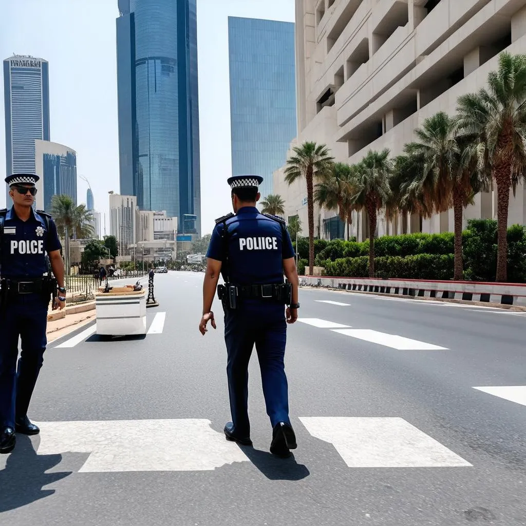 Dubai Police Patrolling