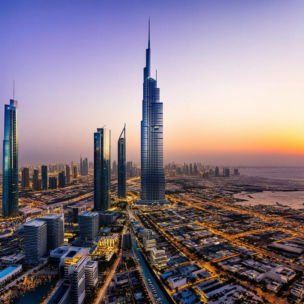 Dubai Skyline at Sunset