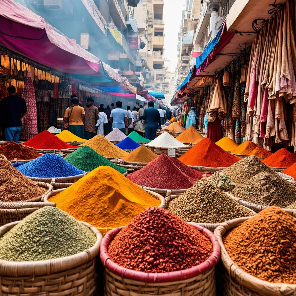 Vibrant Colors of the Dubai Spice Souk