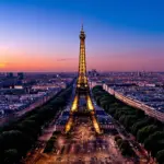 Eiffel Tower at Sunset