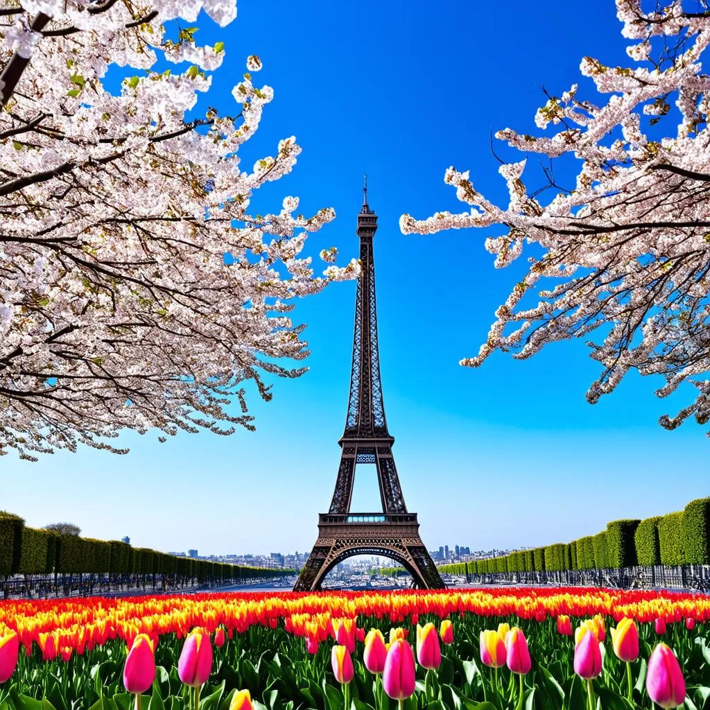 Eiffel Tower in Spring