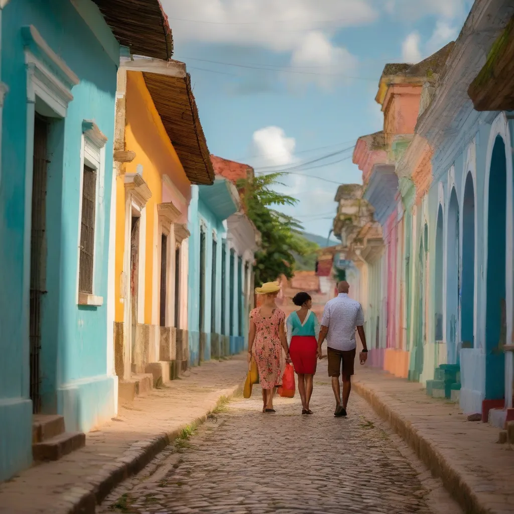 Couple exploring Cuba