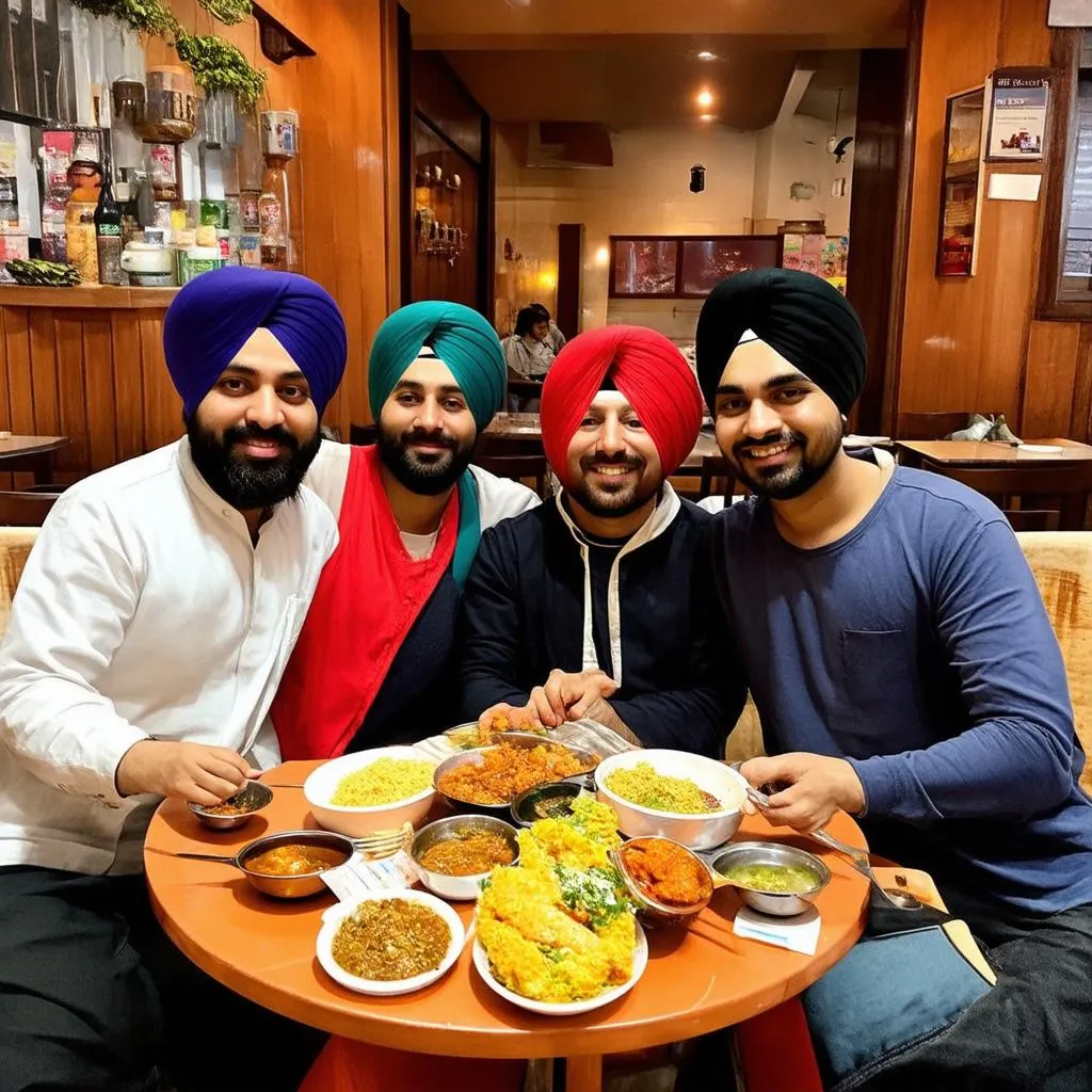 Family Sharing a Meal in Southall