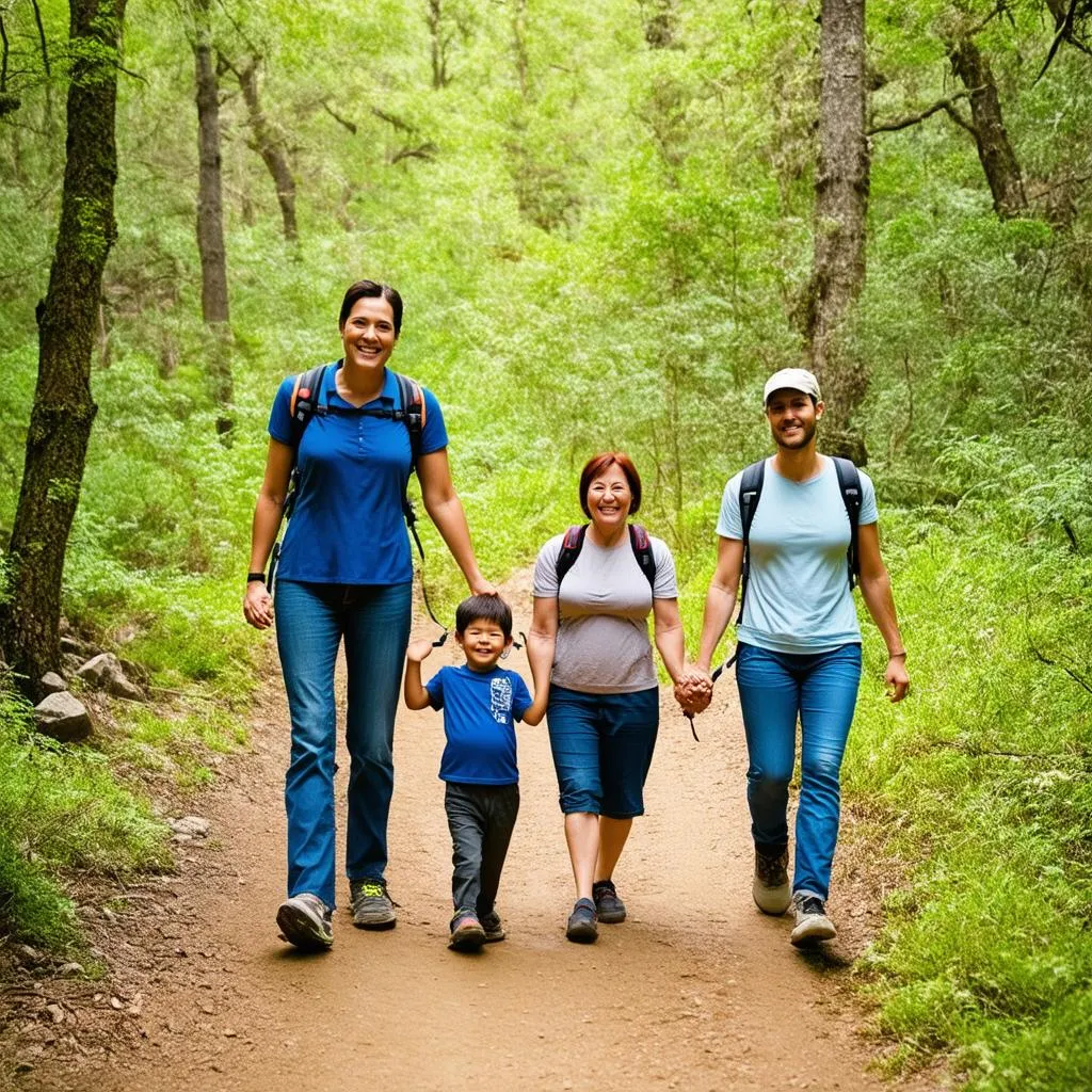 Family Hiking Trip in Nature