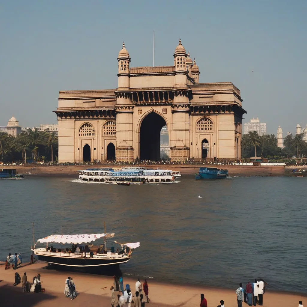 Mumbai's iconic archway overlooking the Arabian Sea