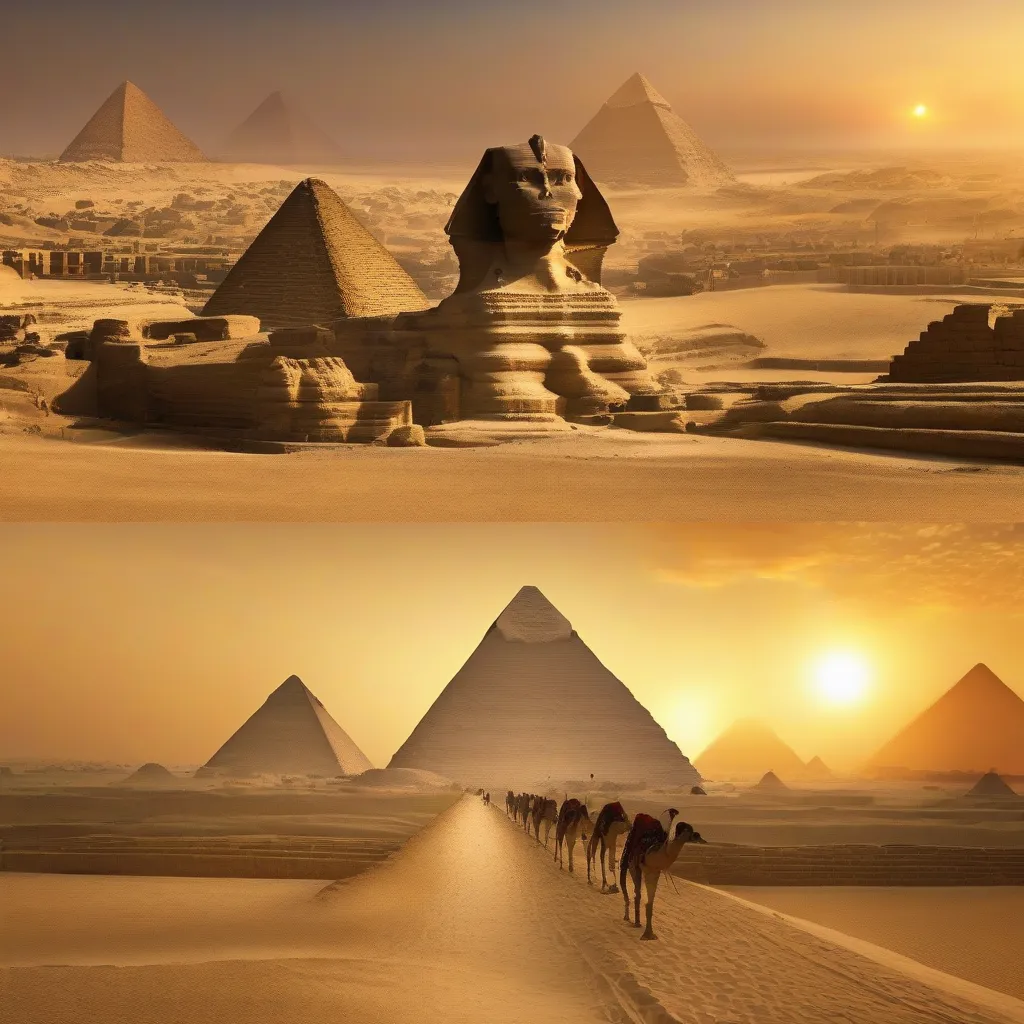 Giza Pyramids and Sphinx