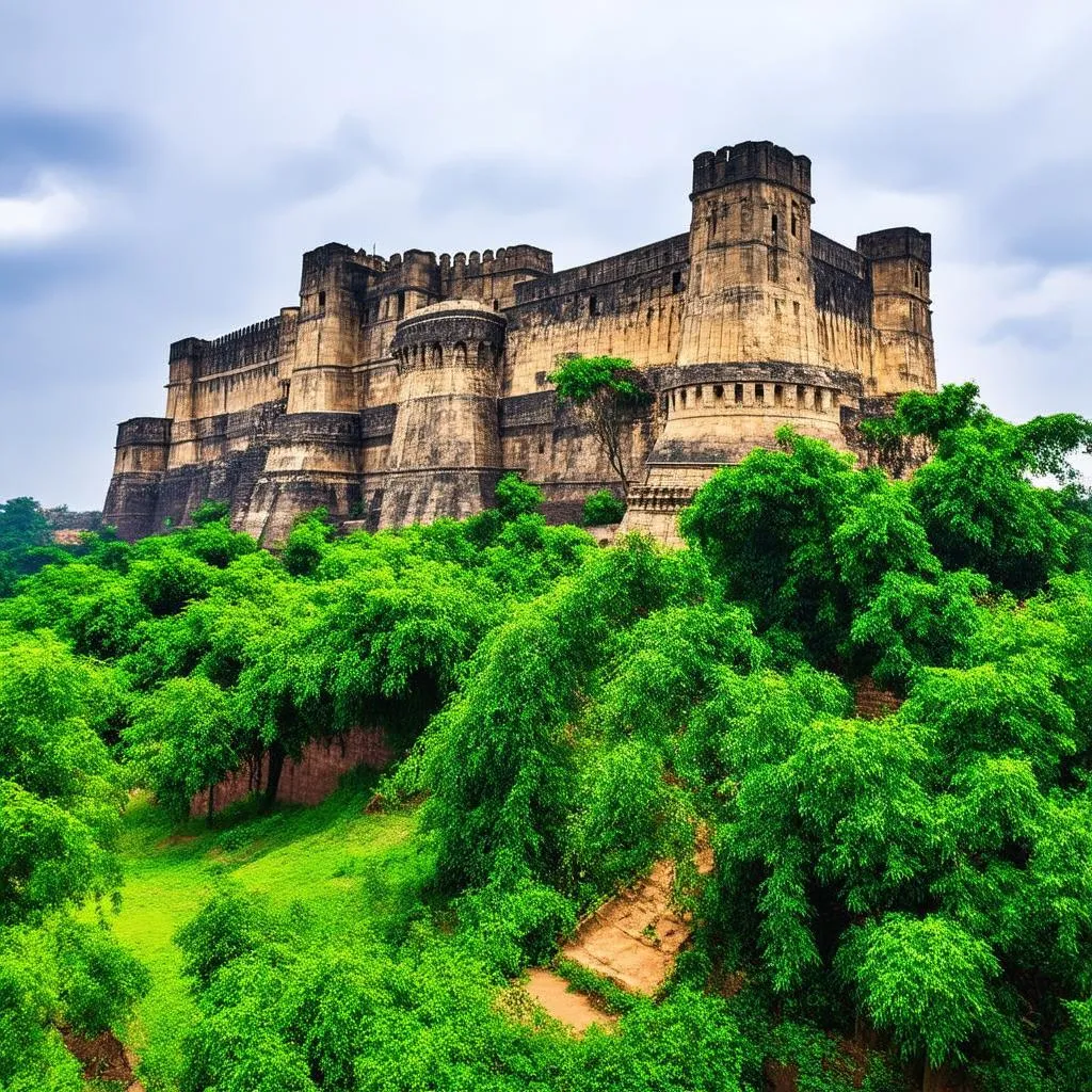 The impressive Golconda Fort in Hyderabad, India