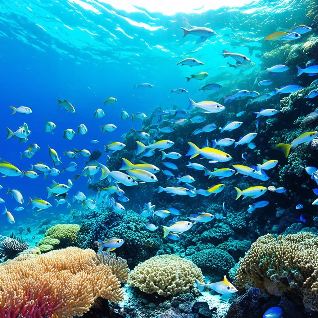 Underwater Scene at Great Barrier Reef