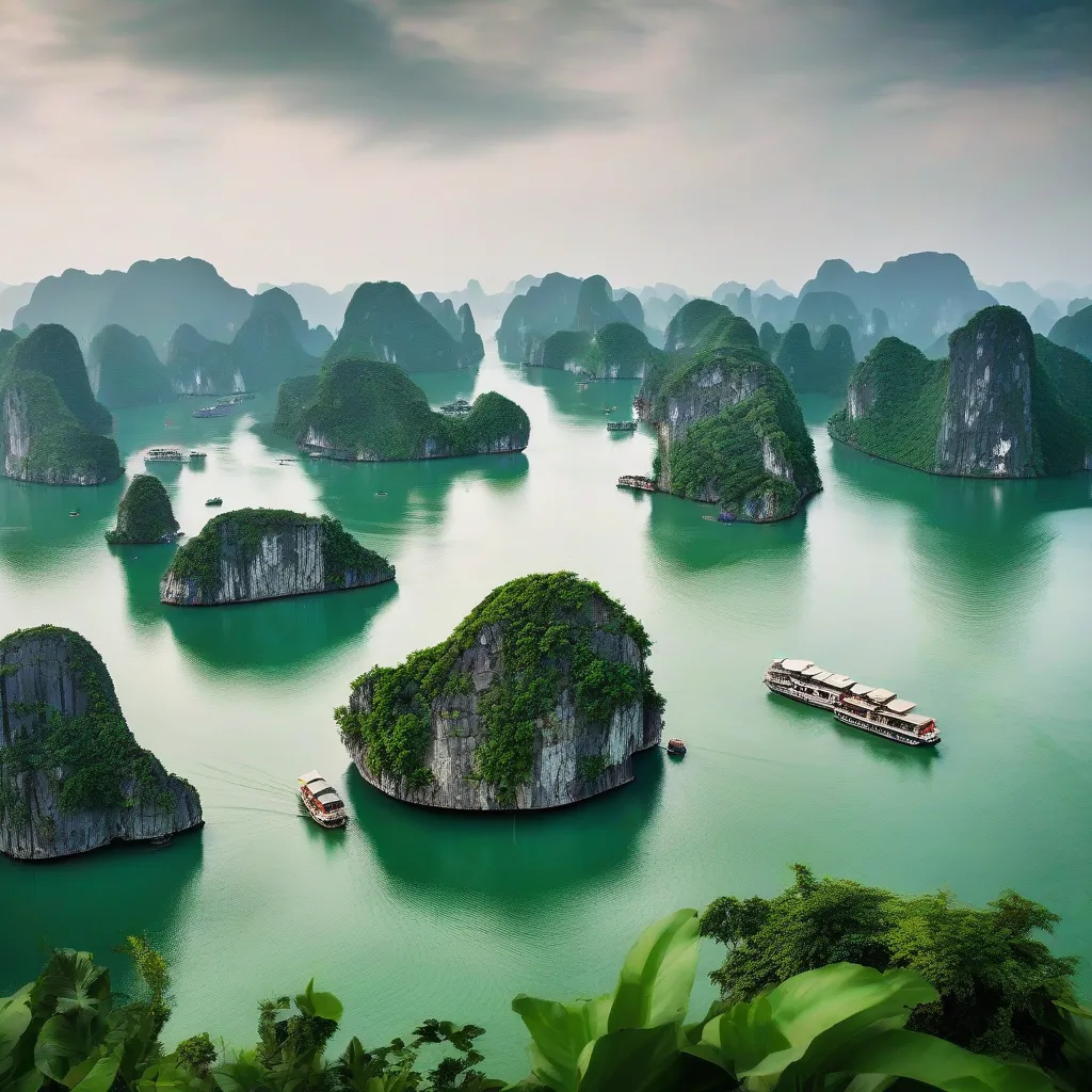 Scenic View of Halong Bay