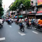 Hanoi Traffic at Rush Hour