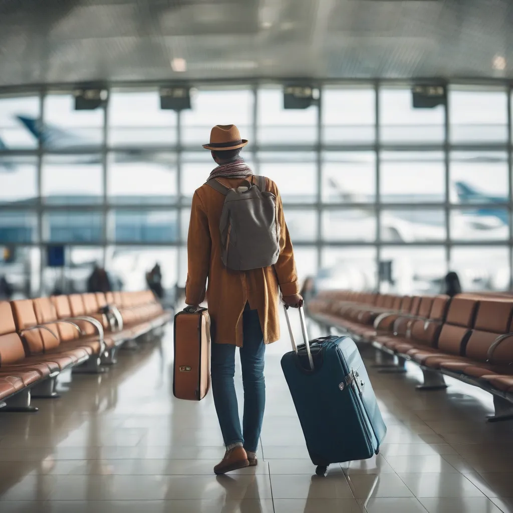 Happy Traveler with Suitcase