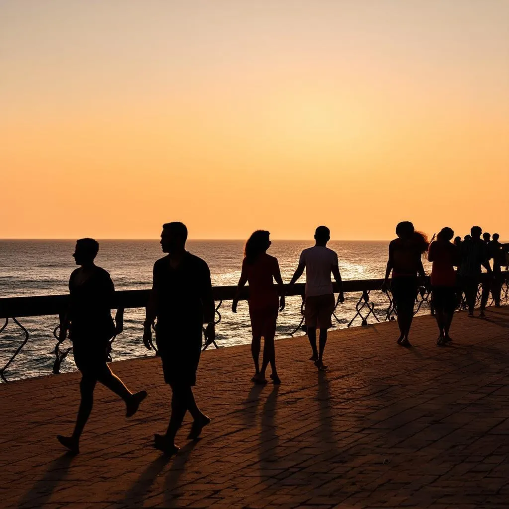 Sunset over the Malecon, Havana