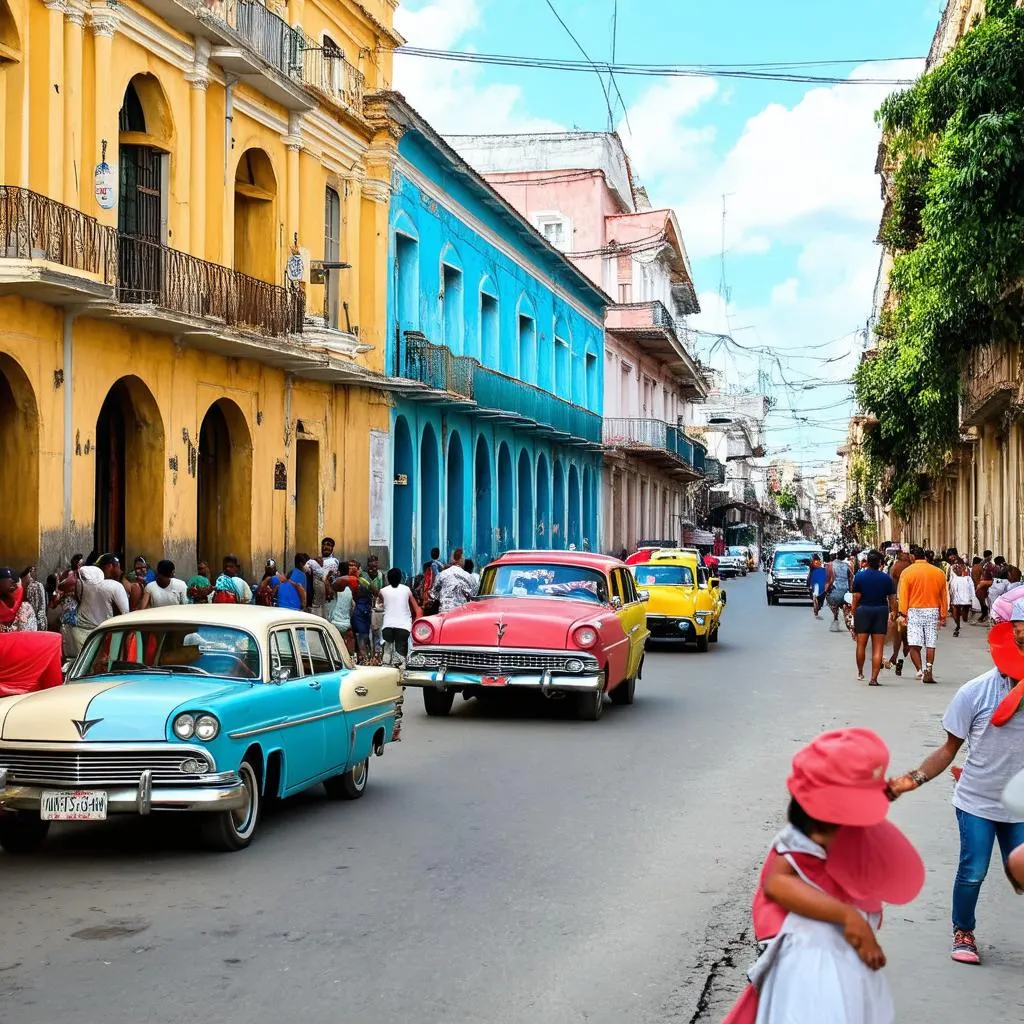 Vibrant Havana Street Scene