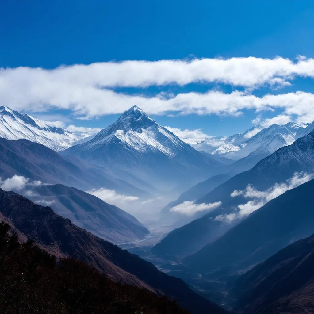 Panoramic view of the Himalayas