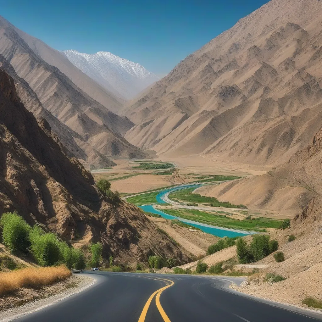 Scenic view of mountains and valleys in Iran