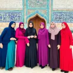 Smiling Iranian Women in Traditional Clothing