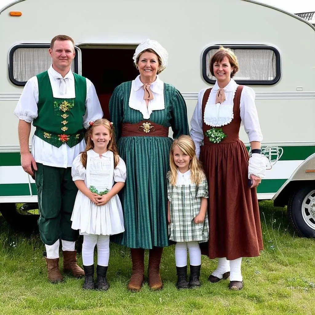 Family Portrait of Irish Travellers