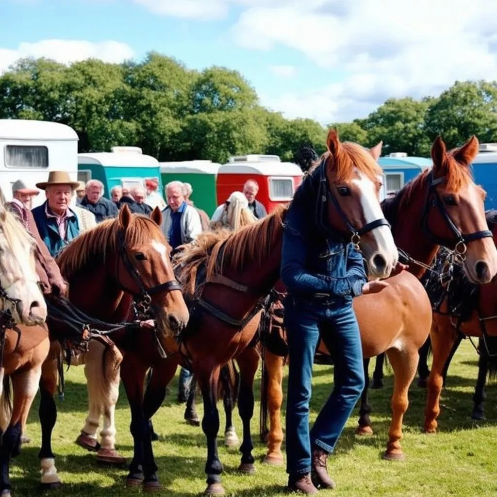 Irish Travellers at a Traditional Horse Fair