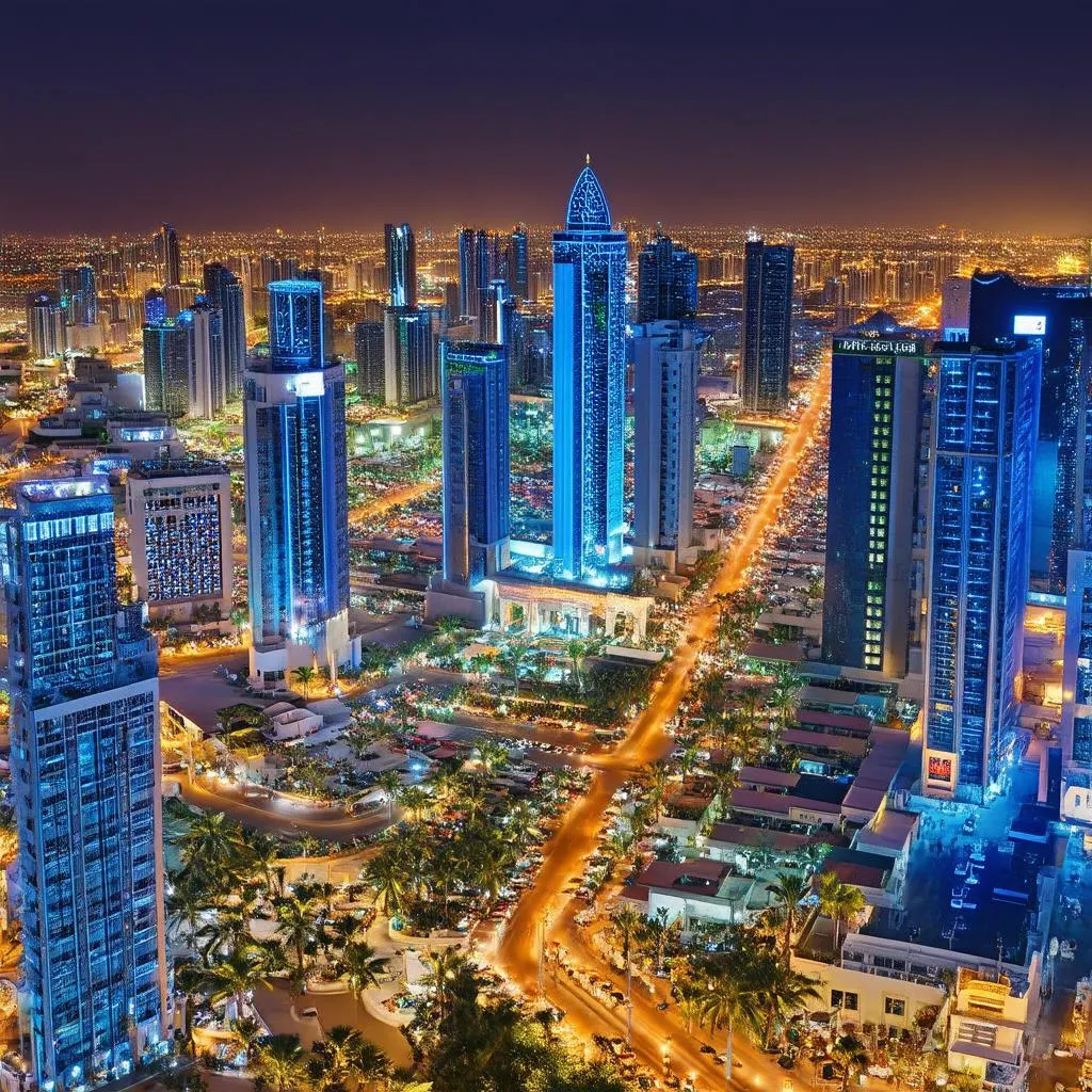 Jeddah Cityscape at Night