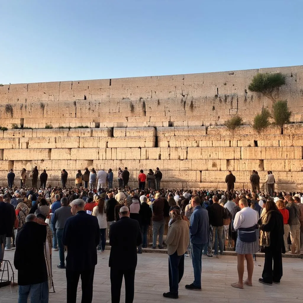 Western Wall at Sunset