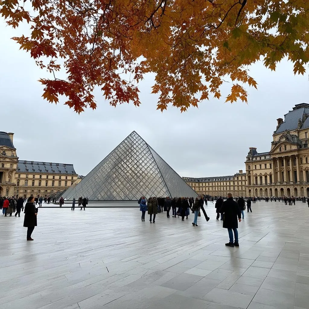 Louvre Museum in Autumn