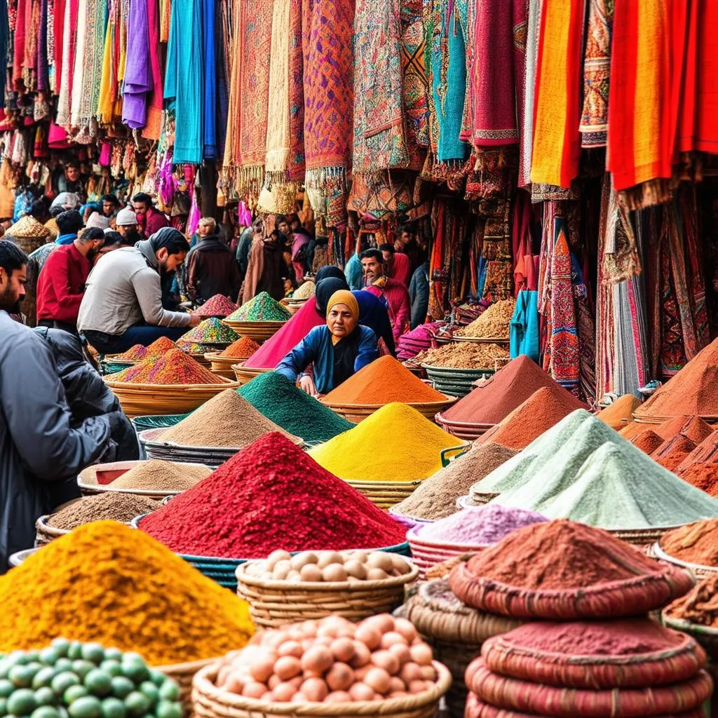 Exploring the bustling souks of Marrakech