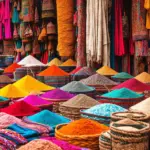 Bustling Marketplace in Marrakech