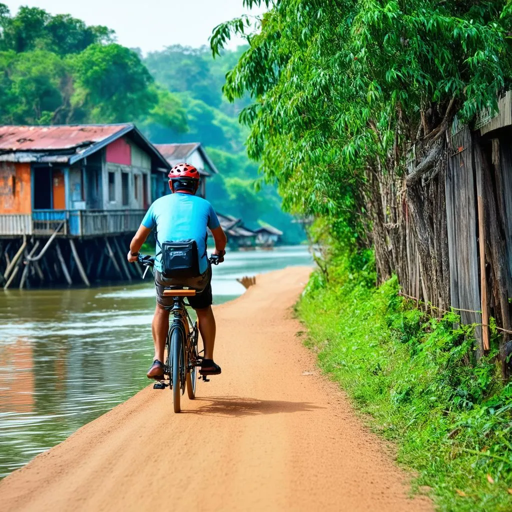 Cycling Along the Mekong River