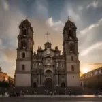 Mexico City Cathedral at Sunset