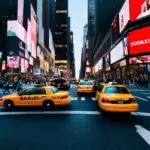 New York City street at night