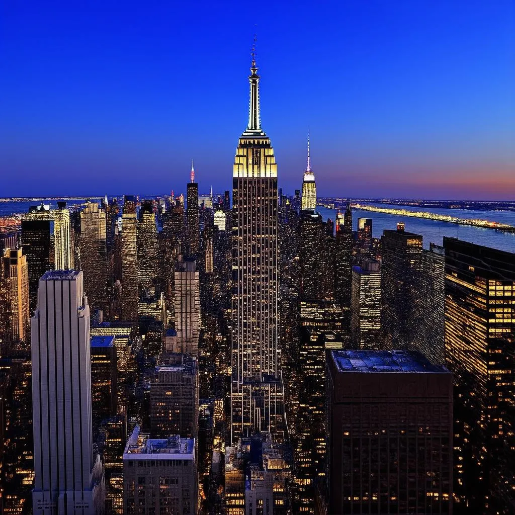 New York City Skyline at Night