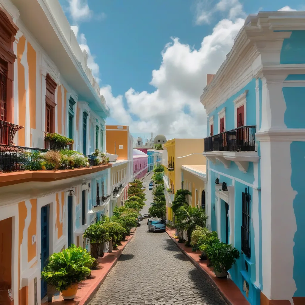 Vibrant streets of Old San Juan