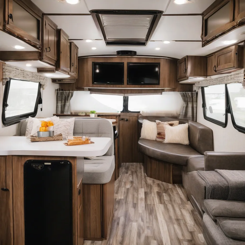 Interior of an Oliver Travel Trailer